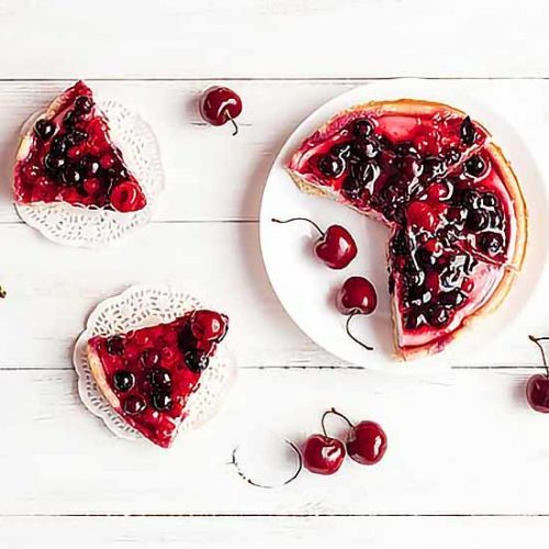 Cherry Angel Cream Cake Recipe